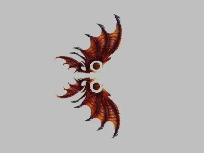 Devil Wing Low-poly 3D model