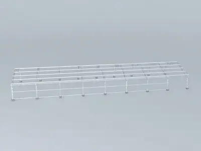 Metal barn dimensions 12 x 5.5 x 40 meters Free 3D model