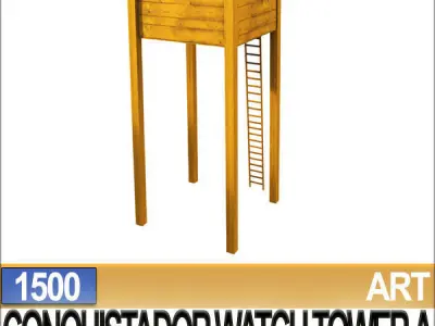 3D Models Conquistador Watch Tower A 1500 3D model