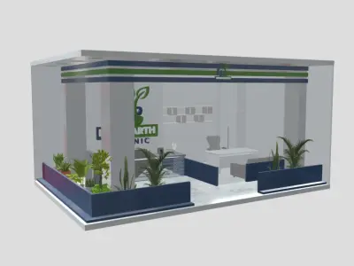 Office Front Exhibition Free 3D model