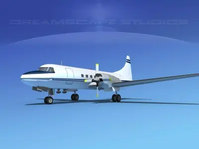 Convair CV-580 Corporate 11 3D model
