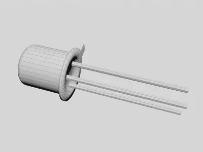BC107 transistor Low-poly 3D model