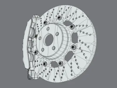 Custom Brembo GT M kit Disk Brake  3D model