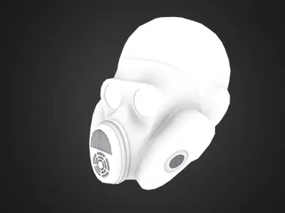 Gas mask Homyak Low-poly 3D model