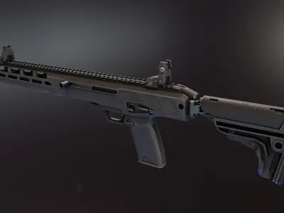 Ruger LC Carbine Low-poly 3D model