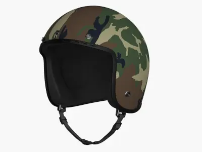Helmet motorcycle in camouflage 3D model
