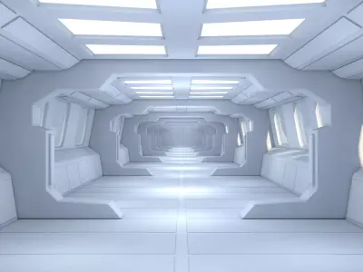 Sci Fi Corridor 3D model 175