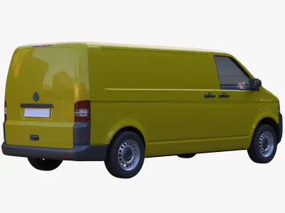 VW Transporter T5 cargo van LBW 3D model