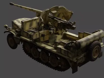 SdKfz 10 5cm Pak 3D print model