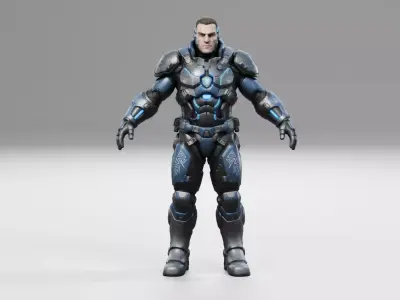 Space Marine Character Low-poly 3D model