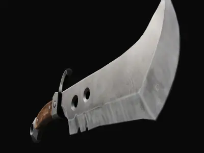 Stylized Knife Low-poly 3D model 4