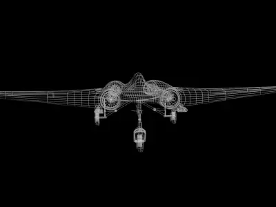 Horten HO 229 German Aircraft Low-poly 3D model