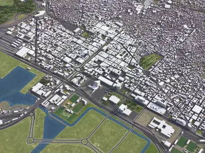 Tunis - 3D City Low-poly 3D model