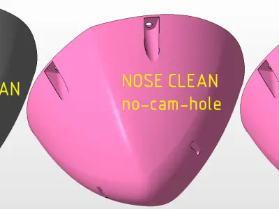 Nose Clean without cam hole - for Flyghtory Stallion 3D print model