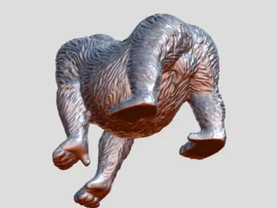 3D SCAN - Rubber Gorilla Toy Free 3D model