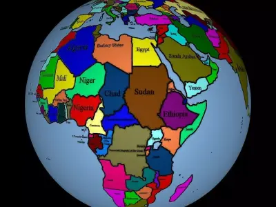 Earth globe of world 3D model