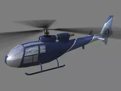 Gazelle V1 Helicopter Low-poly 3D model