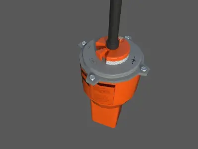 Emergency aircraft radio beacon Low-poly 3D model