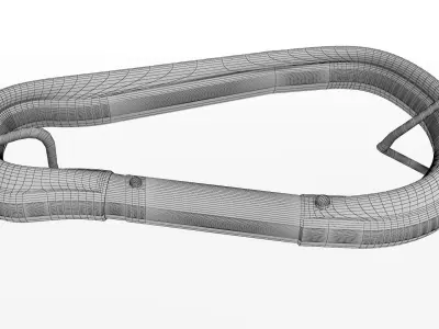 Hook with wires 3D model