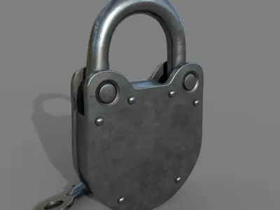 Badlock padlock 3D model
