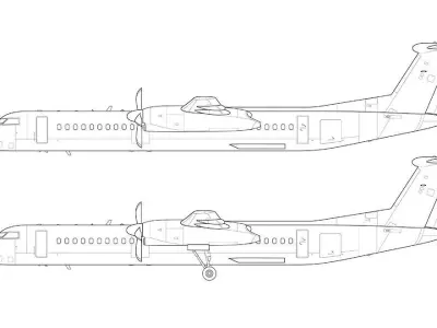 Bombardier Dash-8 Q400 3D model