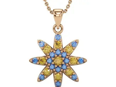 Pendant star of Ukraine 3D print model