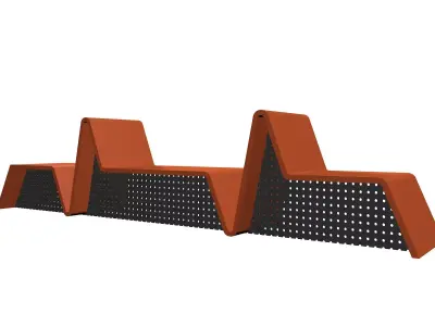 wave bench Free 3D model