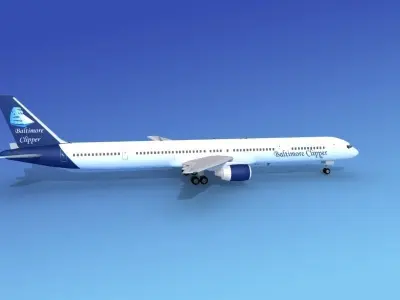 Boeing 757-300 Baltimore Clipper 3D model