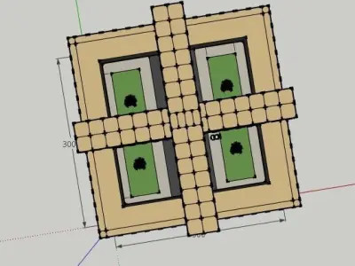 Tangle Complex Low-poly 3D model