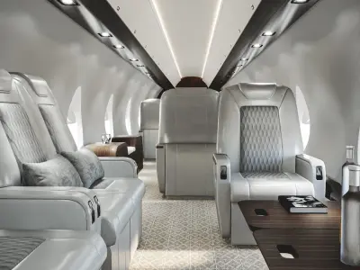 Luxury Private Jet Interior 3D model
