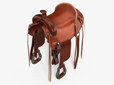 Horse Saddle 8K PBR Textures 3D model