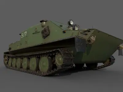 BTR-50 british armoured tank 3D model