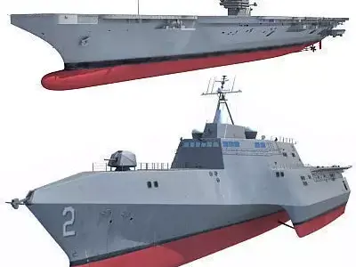Collection of 2 US Navy Ships  3D model