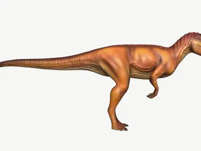 Deltadromeus dinosaur Low-poly 3D model