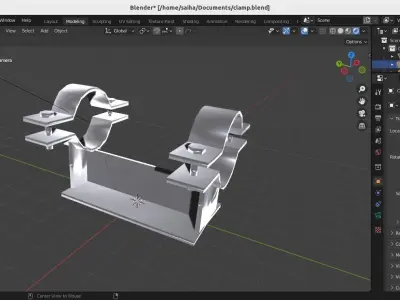 Pipe clamp heavy duty 3D model