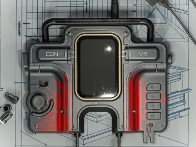 Sci-fi Controller V11 PBR Low-poly 3D model