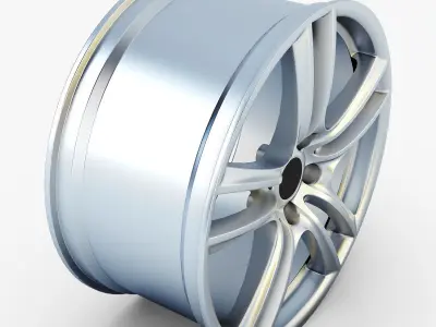 Style 303 wheel silver Mid Poly Low-poly 3D model