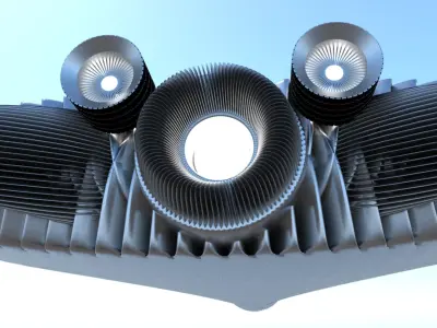 Spaceship Airplane Concept 3D 3D model