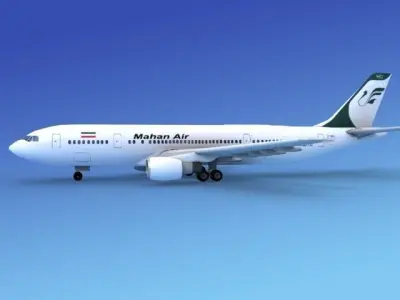Airbus A-300 Mahan Air 3D model