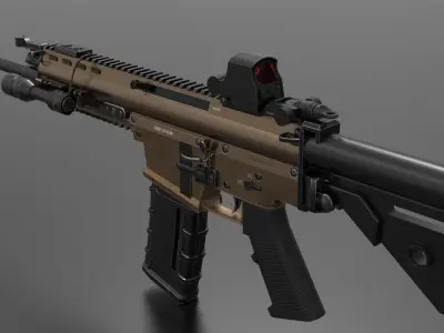 Game Combat Rifle Fps - Tps Low-poly 3D model