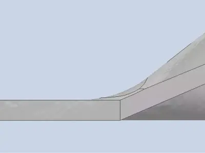 Copper tubular terminal 35mm 3D model