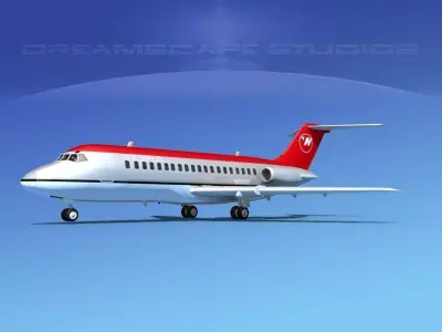 Douglas DC-9-15 Northwest 3D model