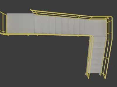 Staircase 001 3D Model 3D model