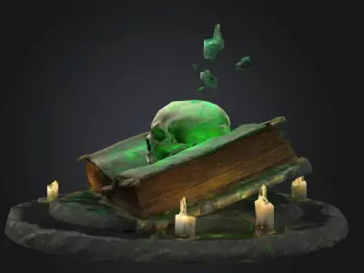 Codex of Eternal Shadows Free low-poly 3D model