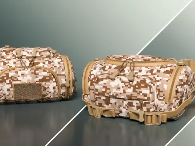 Military and Tactical Waist Bag Free 3D model