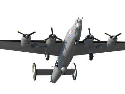 B-24J Liberator 3D model