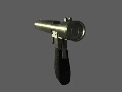 Welrod MK2 Low-poly 3D model