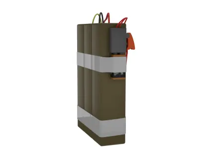 3D Explosive Device with Timer Game and Animation Ready Low-poly 3D model