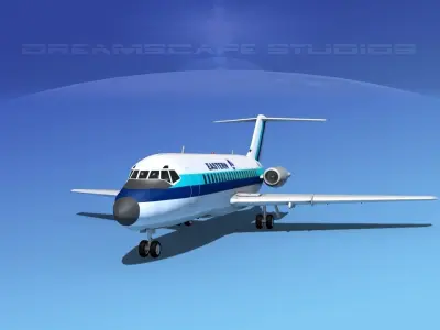 Douglas DC-9-20 Eastern Airlines 3D model