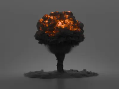 Atomic Blast Mushroom VDB For Blender 3D model